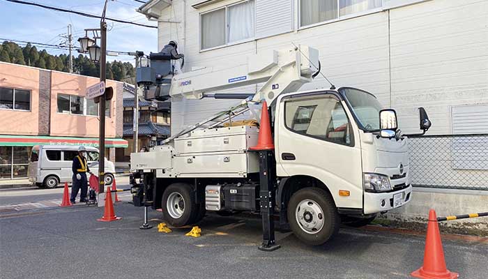 光回線工事の様子