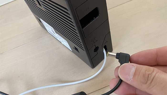 ONUの電源コードを抜く